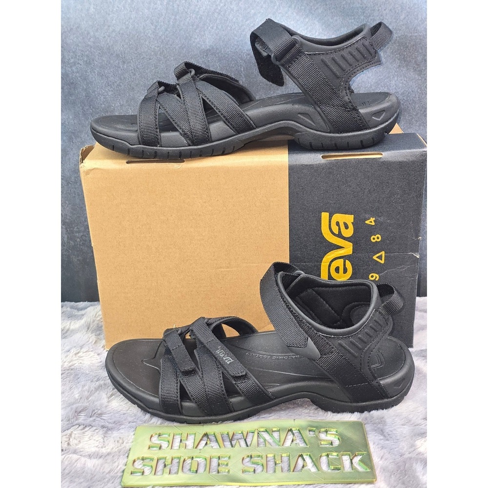 NWB Teva Tirra Sandals Black Strappy Outdoor Sport Hiking Women Size 10 4266
